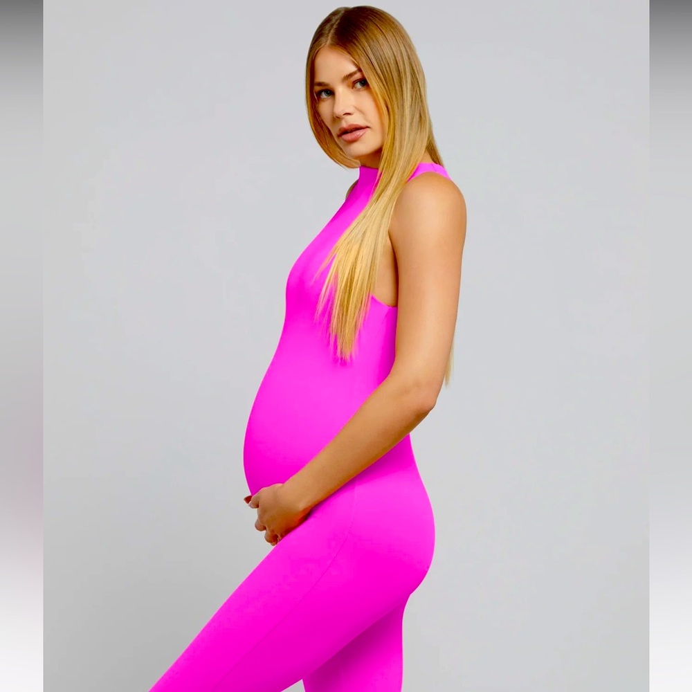 The Gia Bumpsuit, size XS, magenta, worn once!!